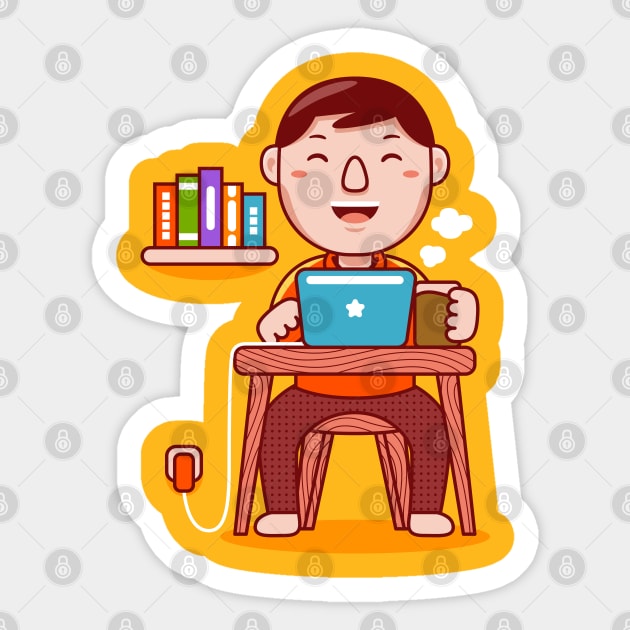 Cute Graphic Designer Cartoon Sticker by MEDZ